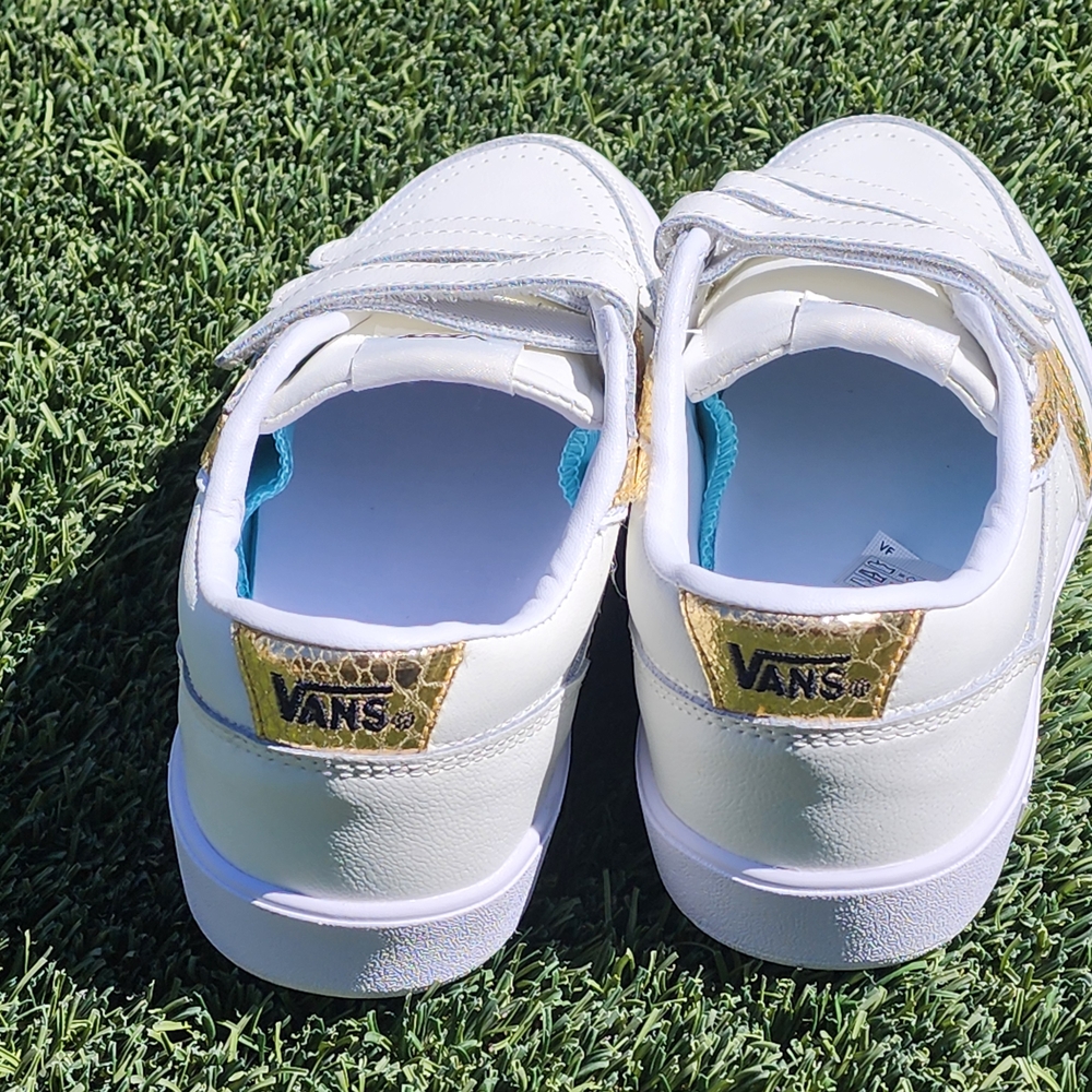 Vans Lowland Comfy Cush V Metallic Marshmallow/Gold Unisex Women's Shoes Size 7 - Picture 4 of 8